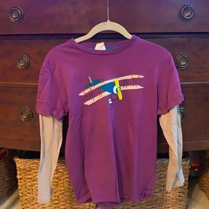 Mini Boden Boys Distressed Long Sleeve T Shirt Size 9/10